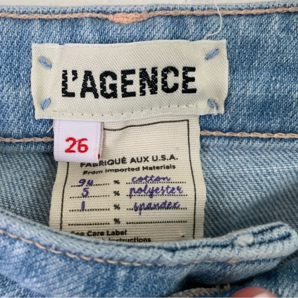Lagence Womens bell high rise flare jeans in blue cloud 26 - Picture 5 of 9